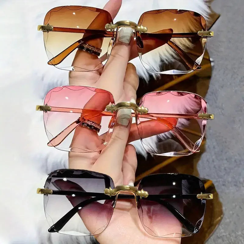 Square Rimless Sunglass