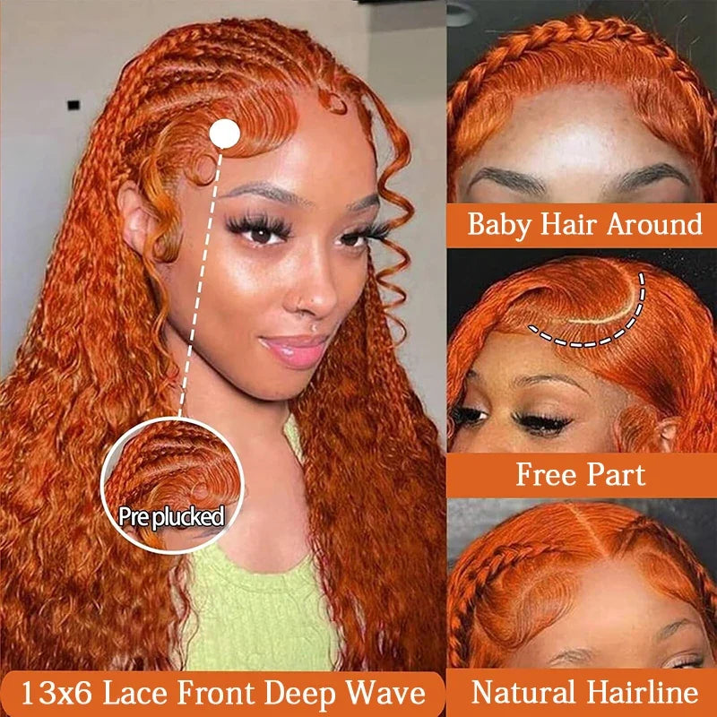 Orange Ginger Lace Front Wig