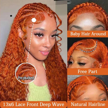 Orange Ginger Lace Front Wig
