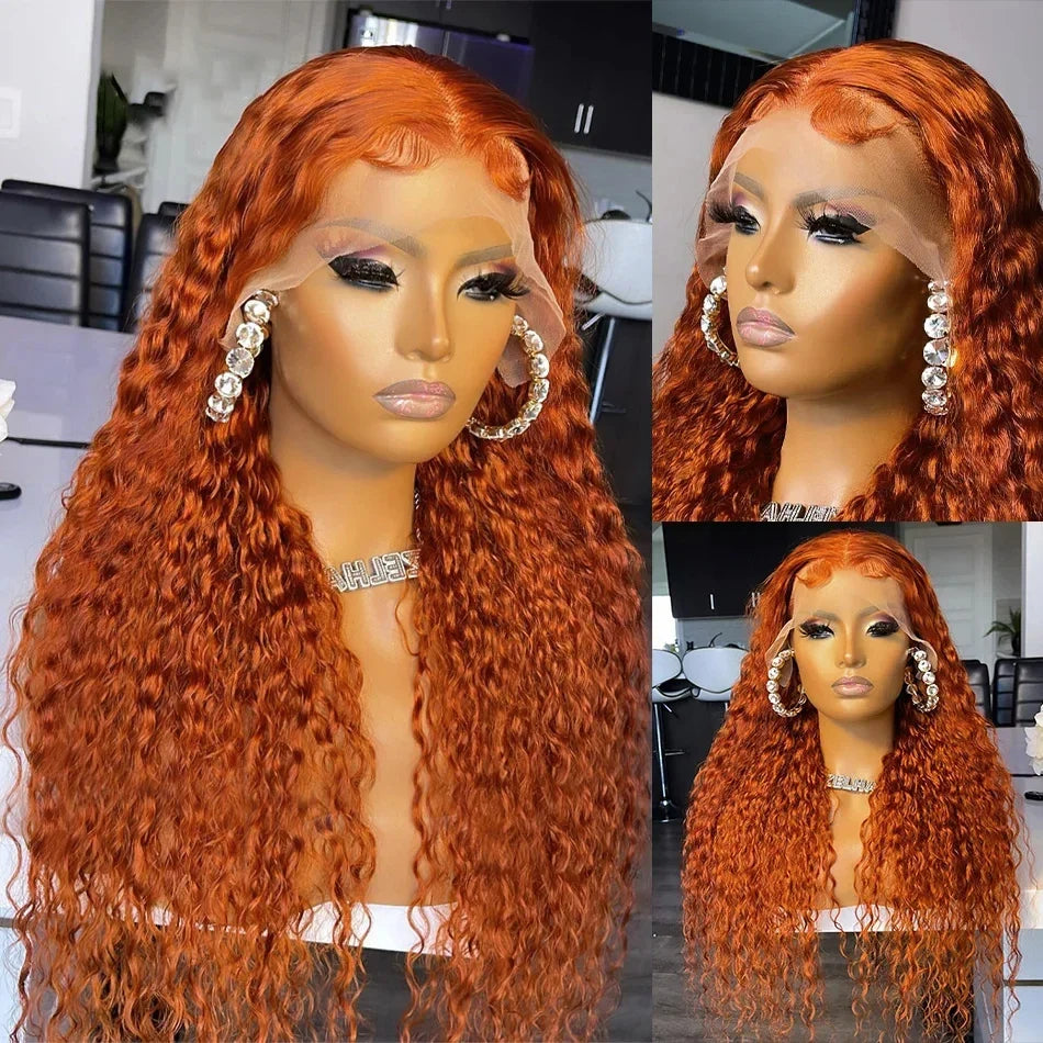 Curly Wigs 13X4 Oranger Ginger